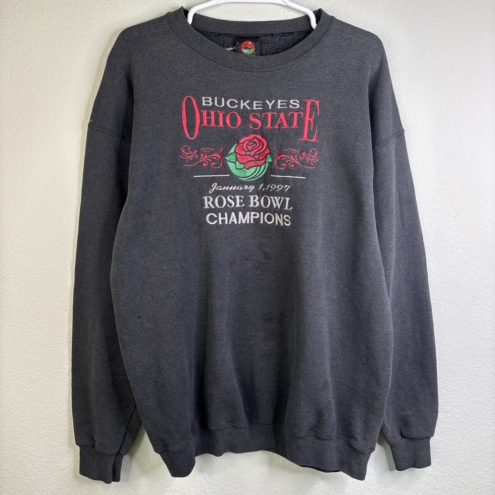 Vtg Ohio State Buckeyes 1997 Rose Bowl Sweatshirt L Made in USA game day vintage